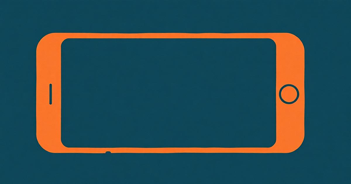 An empty phone outline with a slow typing indicator on a deep ink background